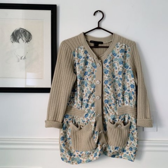 Marc By Marc Jacobs Sweaters - Vintage Marc by Marc Jacobs Floral Print Cardigan